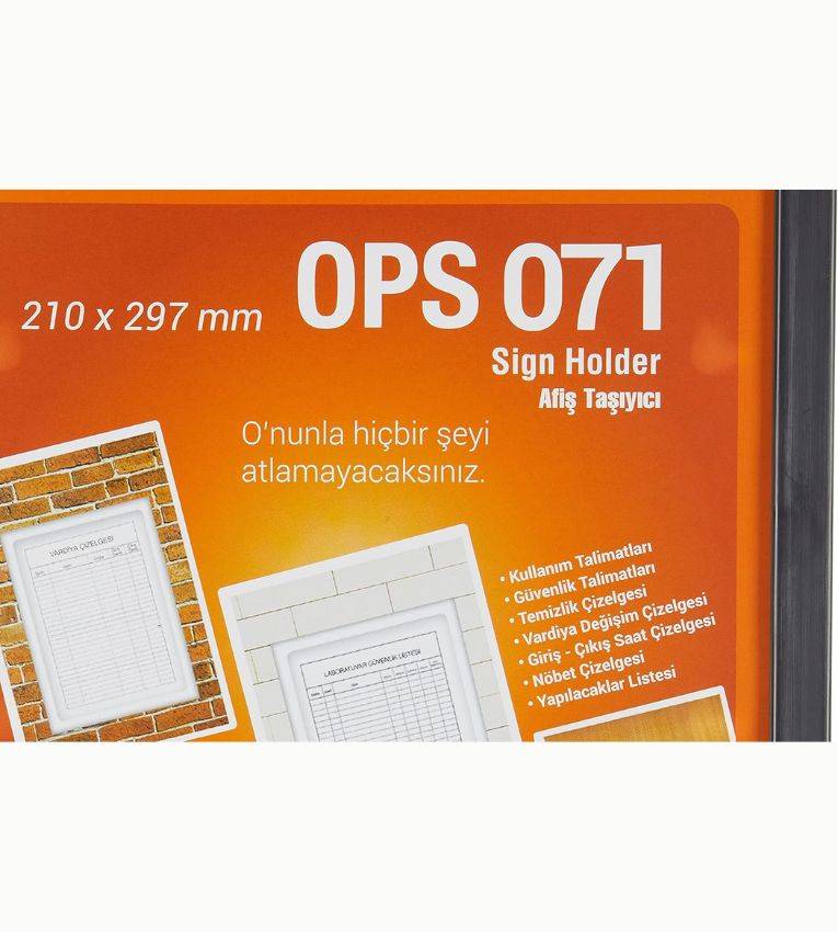 Ops Cadre de support d'affiche de type mural A4 Cadre d'instructions pour affiche de type mural